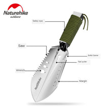 Load image into Gallery viewer, Naturehike 2020 New Camping Stainless Steel Multi-function Soldier Shovel Outdoor Hiking Digging Stainless Steel Picnic Shovel