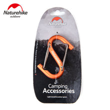 Load image into Gallery viewer, Naturehike 2pcs 6cm Aluminum Carabiner Hiking S-shaped Hanger Buckle Outdoor Survival Tool Camping Bag Clips Hook